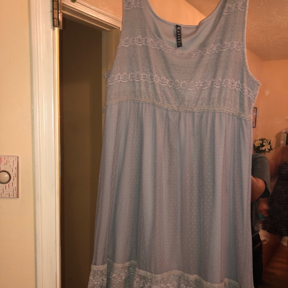 Gray lace dress